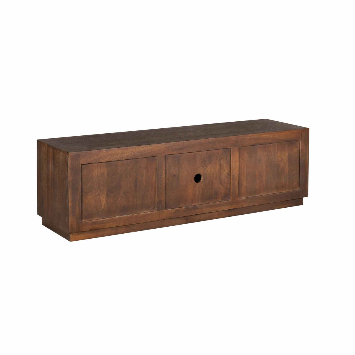 TV-meubel Brussel - Bruin Mangohout - 150 cm - Minimalistisch Design - 3 Deuren