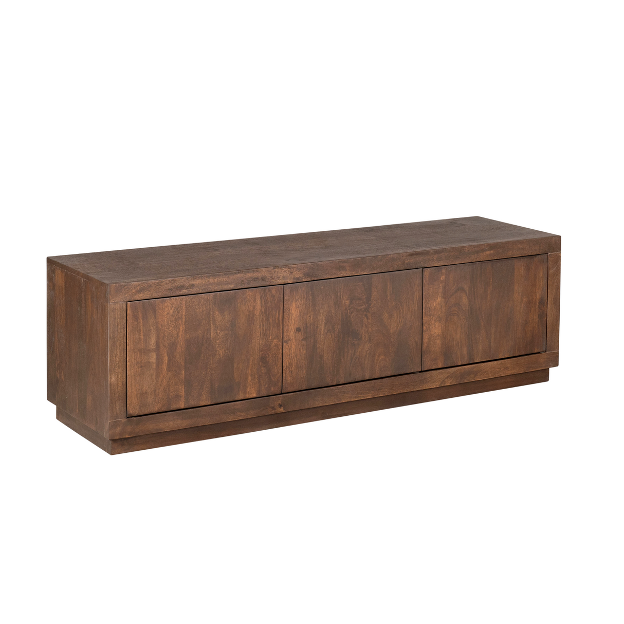 TV-meubel Brussel - Bruin Mangohout - 150 cm - Minimalistisch Design - 3 Deuren