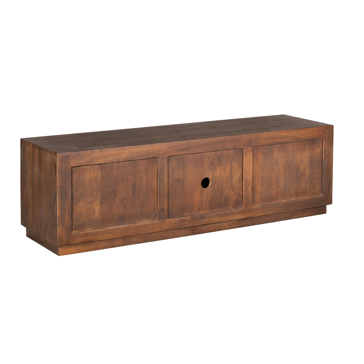 TV-meubel Brussel - Bruin Mangohout - 150 cm - Minimalistisch Design - 3 Deuren