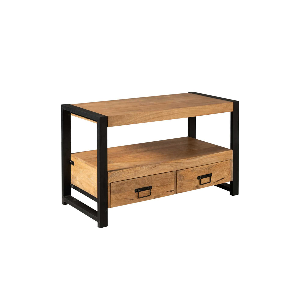 Tv-meubel - Naturel - Mangohout - 100 cm
