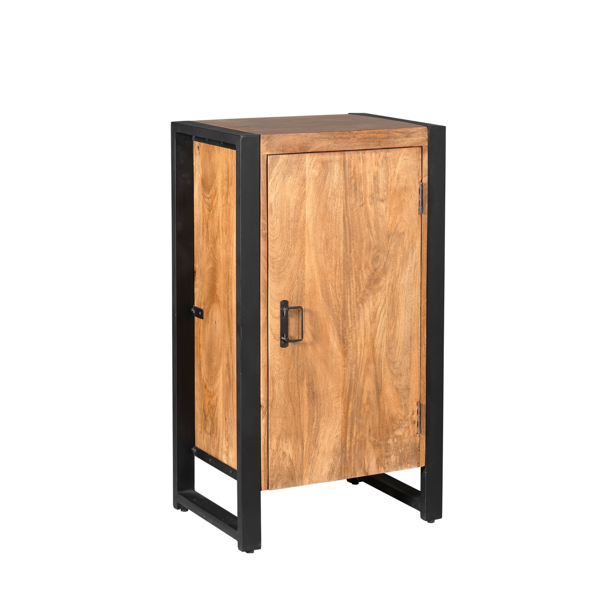 1. Title Halkast Boaz met Deur - Naturel Mangohout - 100 cm - Industrieel