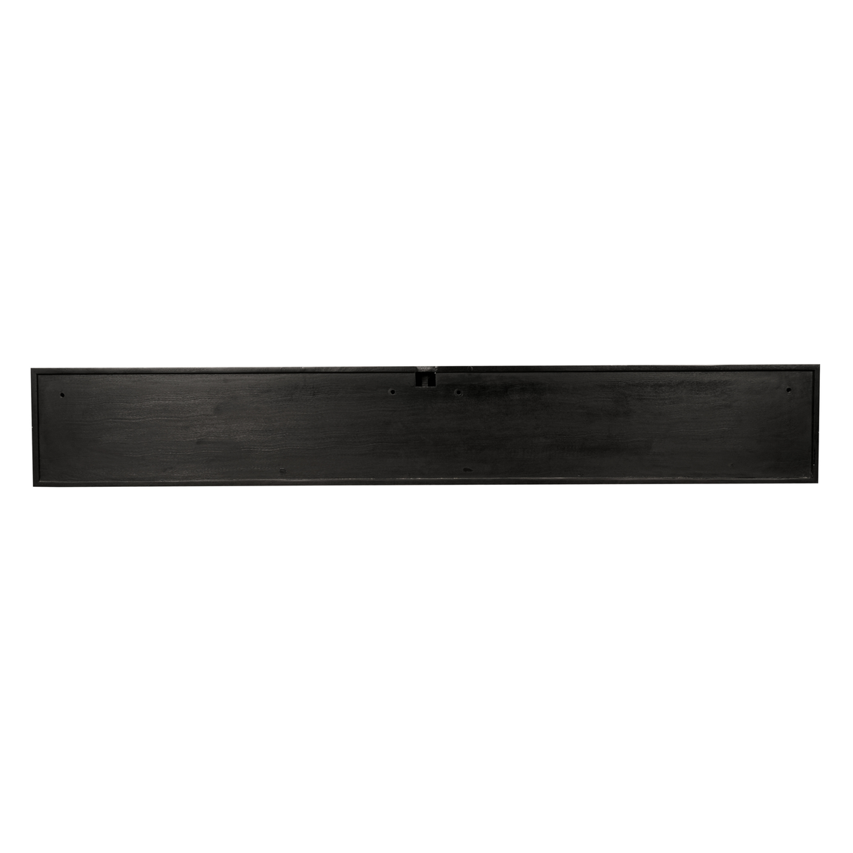Zwevend Tv-meubel Zwart Mangohout - 200 cm - Lattenpatroon