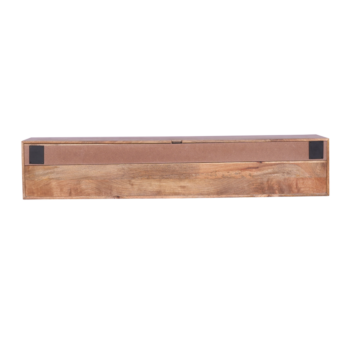 Zwevend Tv-meubel Naturel Mangohout - 160 cm - Lattenpatroon