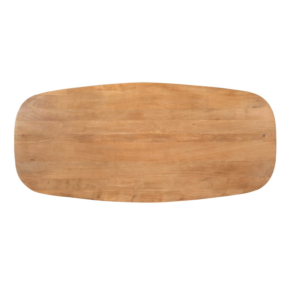 Deens Ovale Eettafel - Naturel Mangohout - 280 cm - Zwarte Matrixpoot