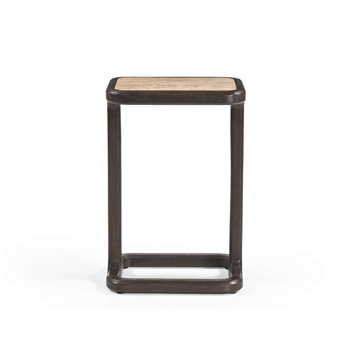 Bijzettafel Arvid Bruin Travertin 58 cm
