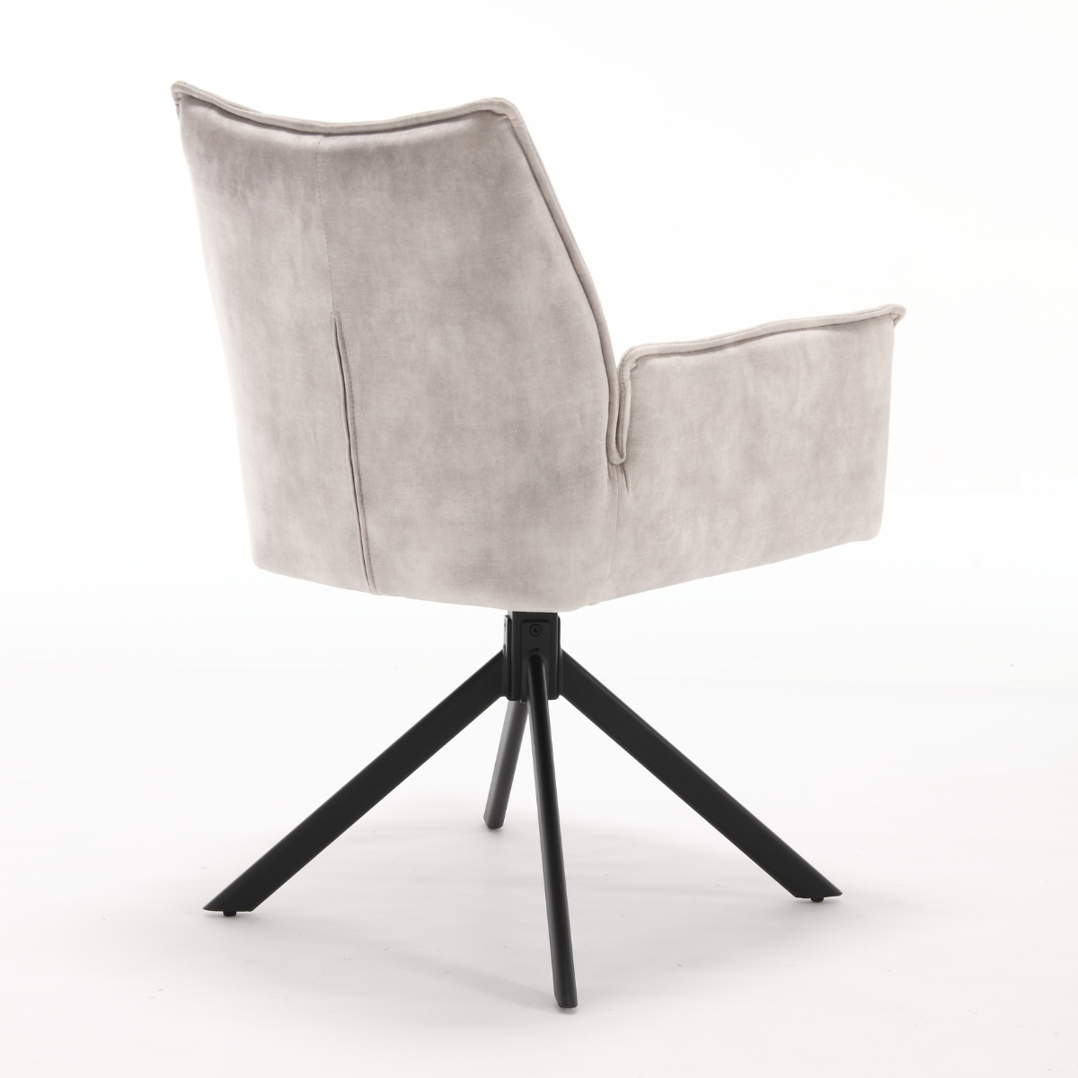 Eetkamerstoel - Draaibaar - Champagne - Velvet - (Set van 2)