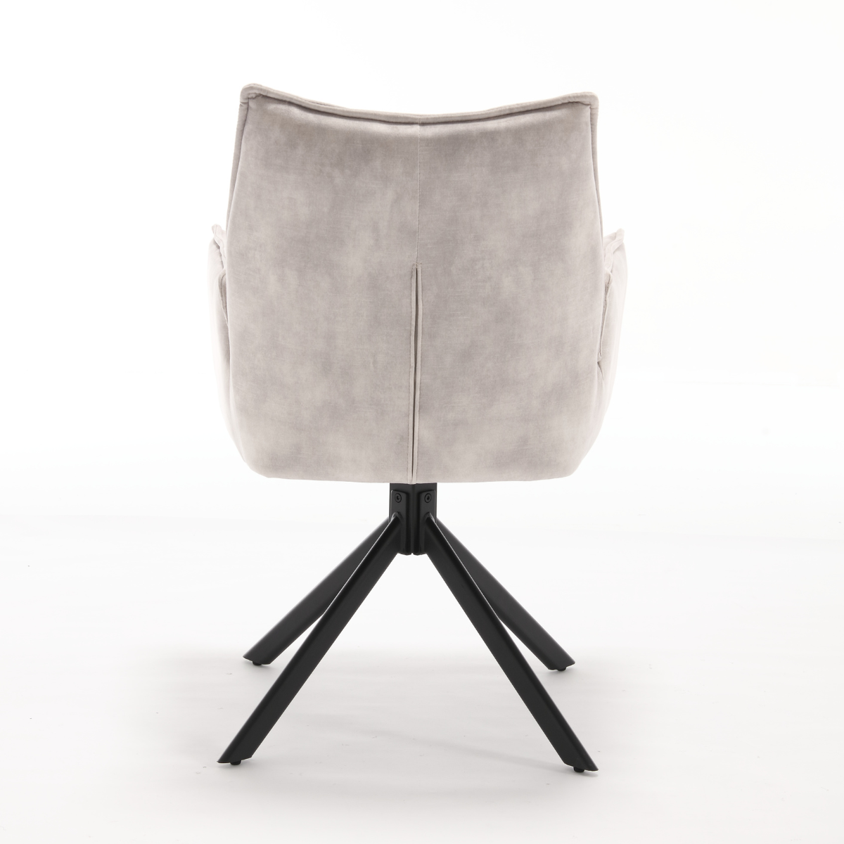 Eetkamerstoel - Draaibaar - Champagne - Velvet - (Set van 2)