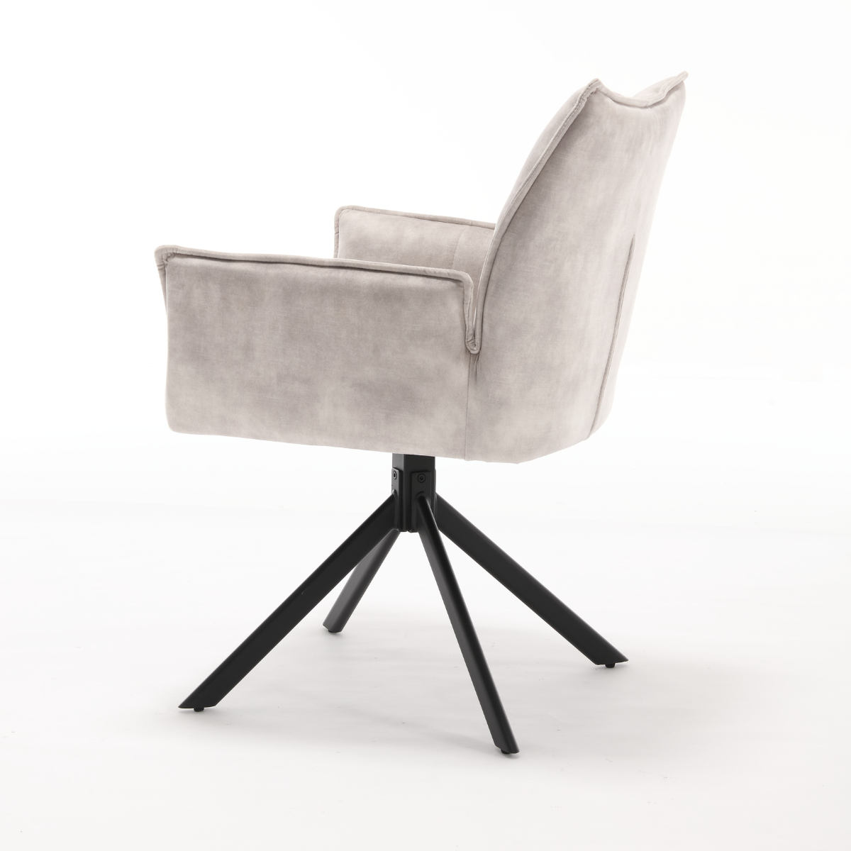 Eetkamerstoel - Draaibaar - Champagne - Velvet - (Set van 2)
