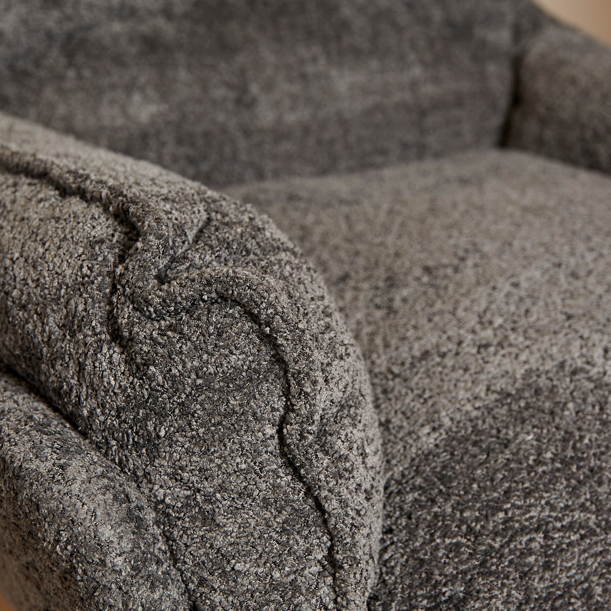 Fauteuil - Donkergrijs - Polyester - Metaal - Draaibaar