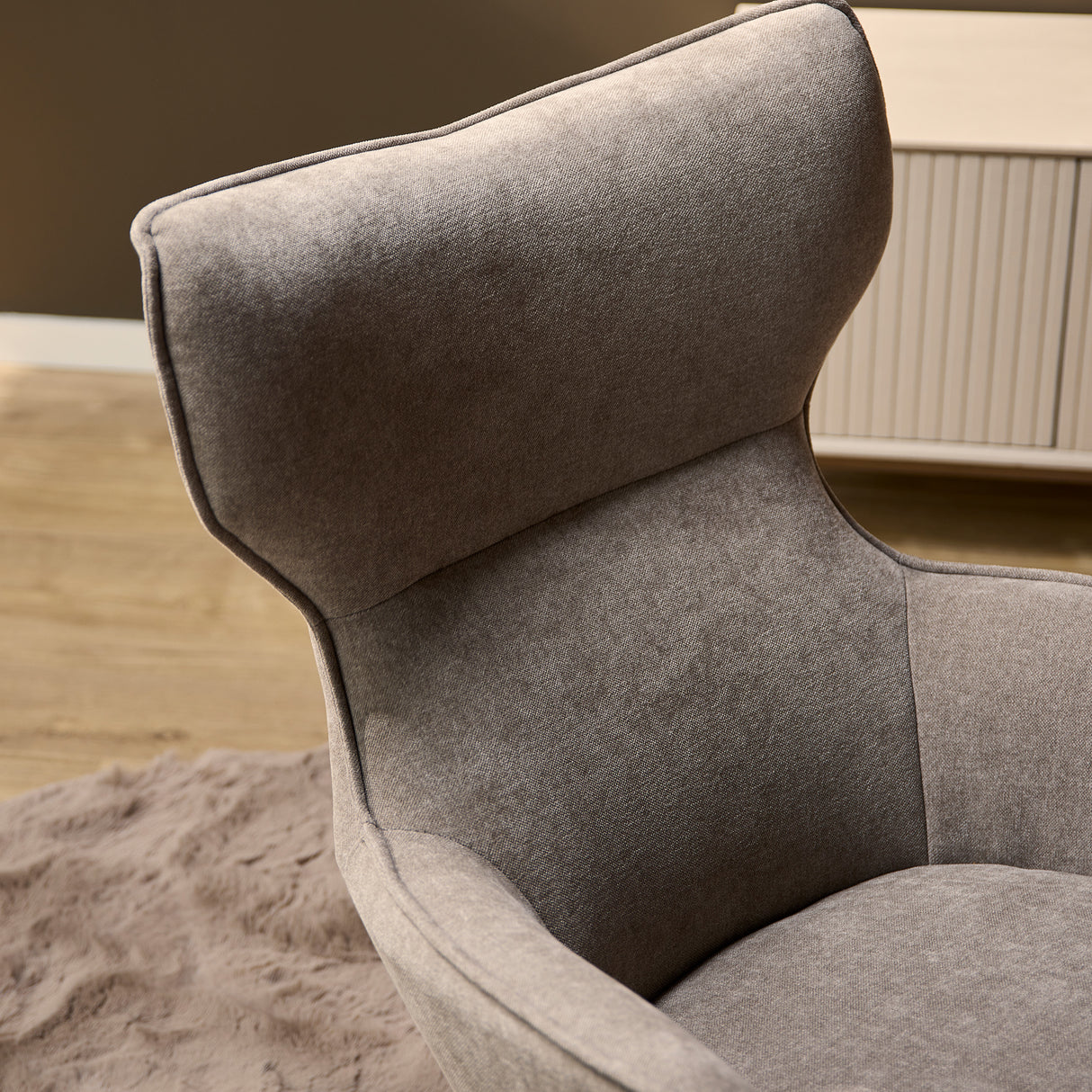 Fauteuil - Draaibaar - Taupe - Stof