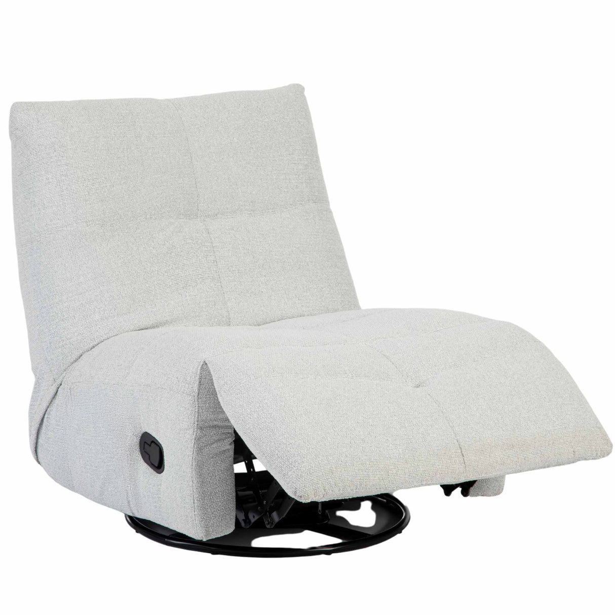 Relaxfauteuil - Lichtgrijs - Verstelbaar - Draaibaar - Modern