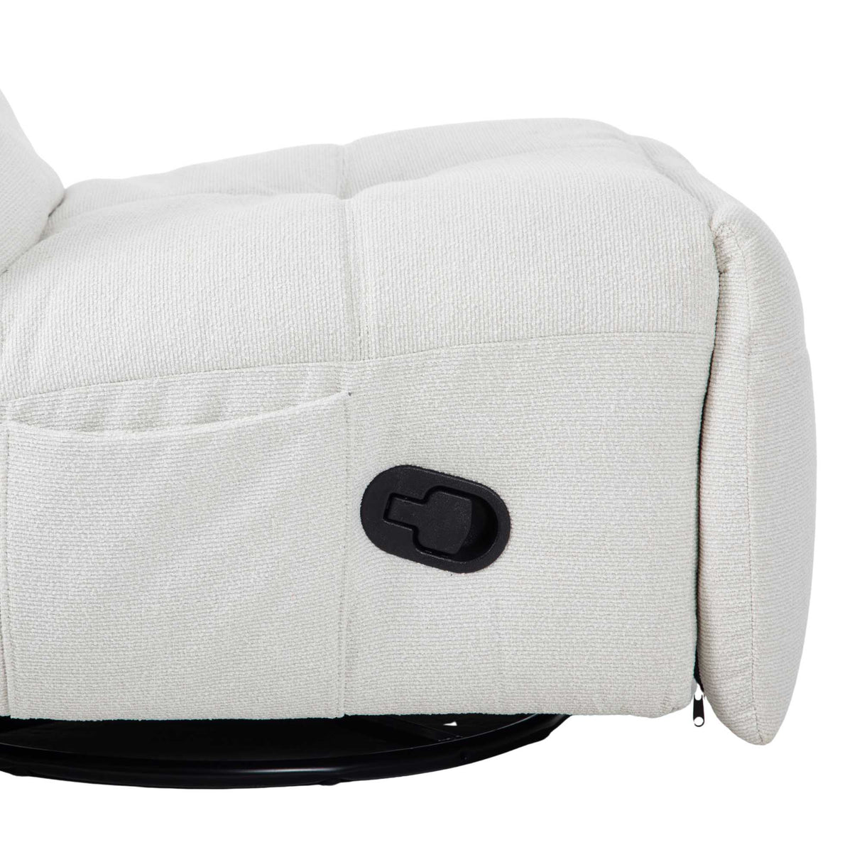 Relaxfauteuil - Off-white - Verstelbaar - Draaibaar - Modern