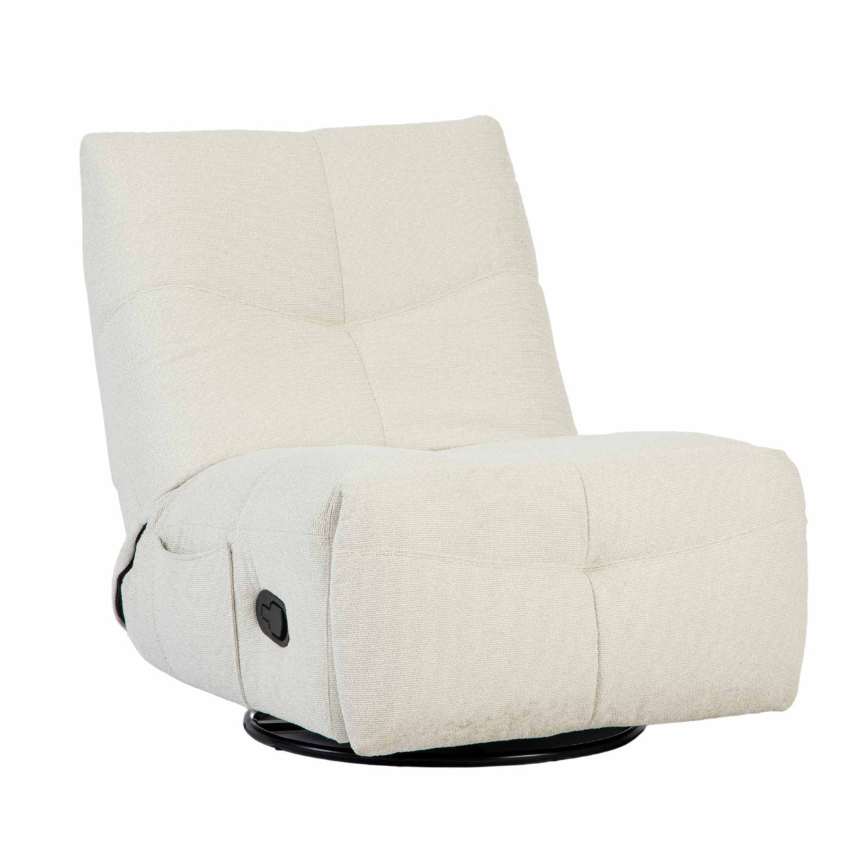 Relaxfauteuil - Off-white - Verstelbaar - Draaibaar - Modern