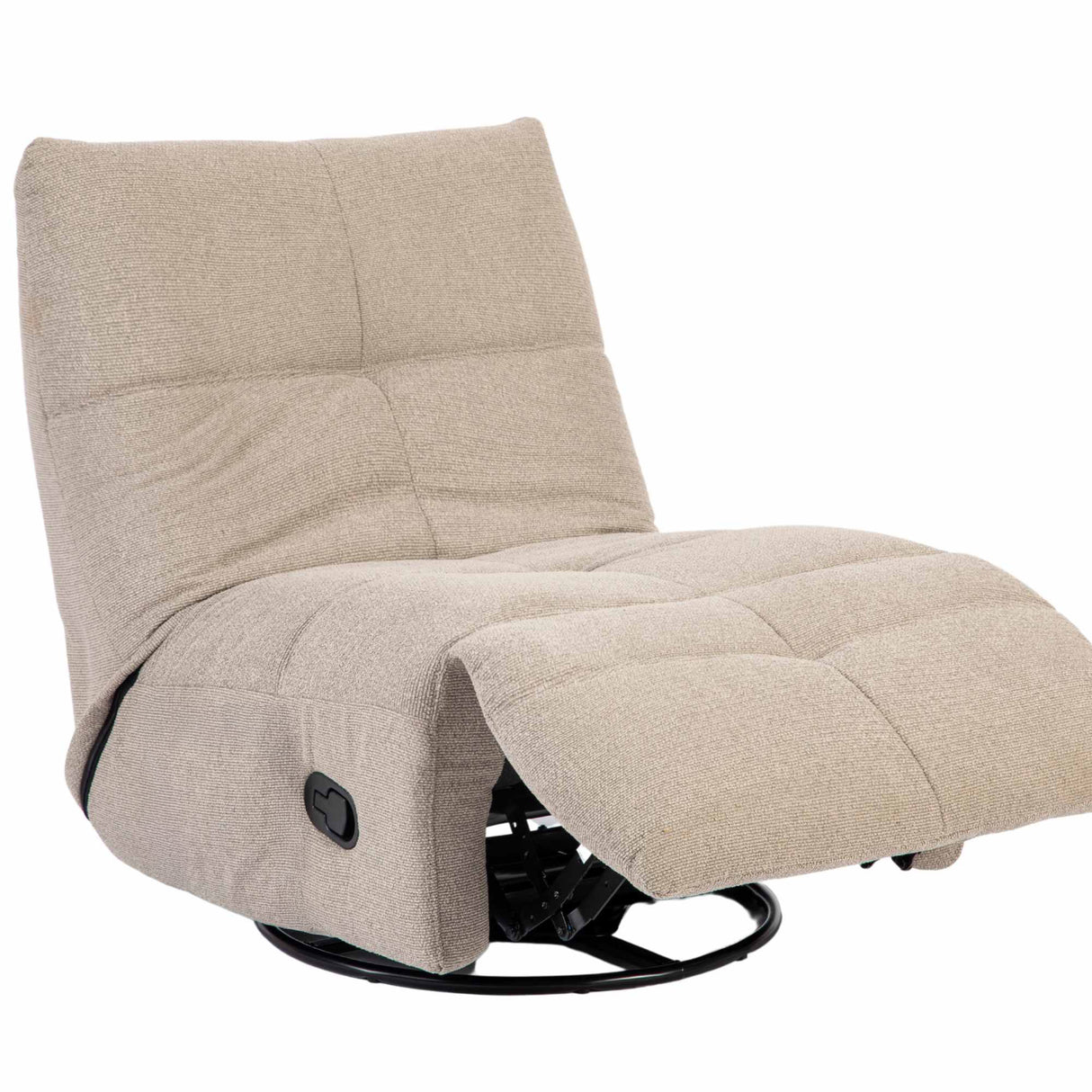 Relaxfauteuil - Taupe - Verstelbaar - Draaibaar - Schommelfunctie