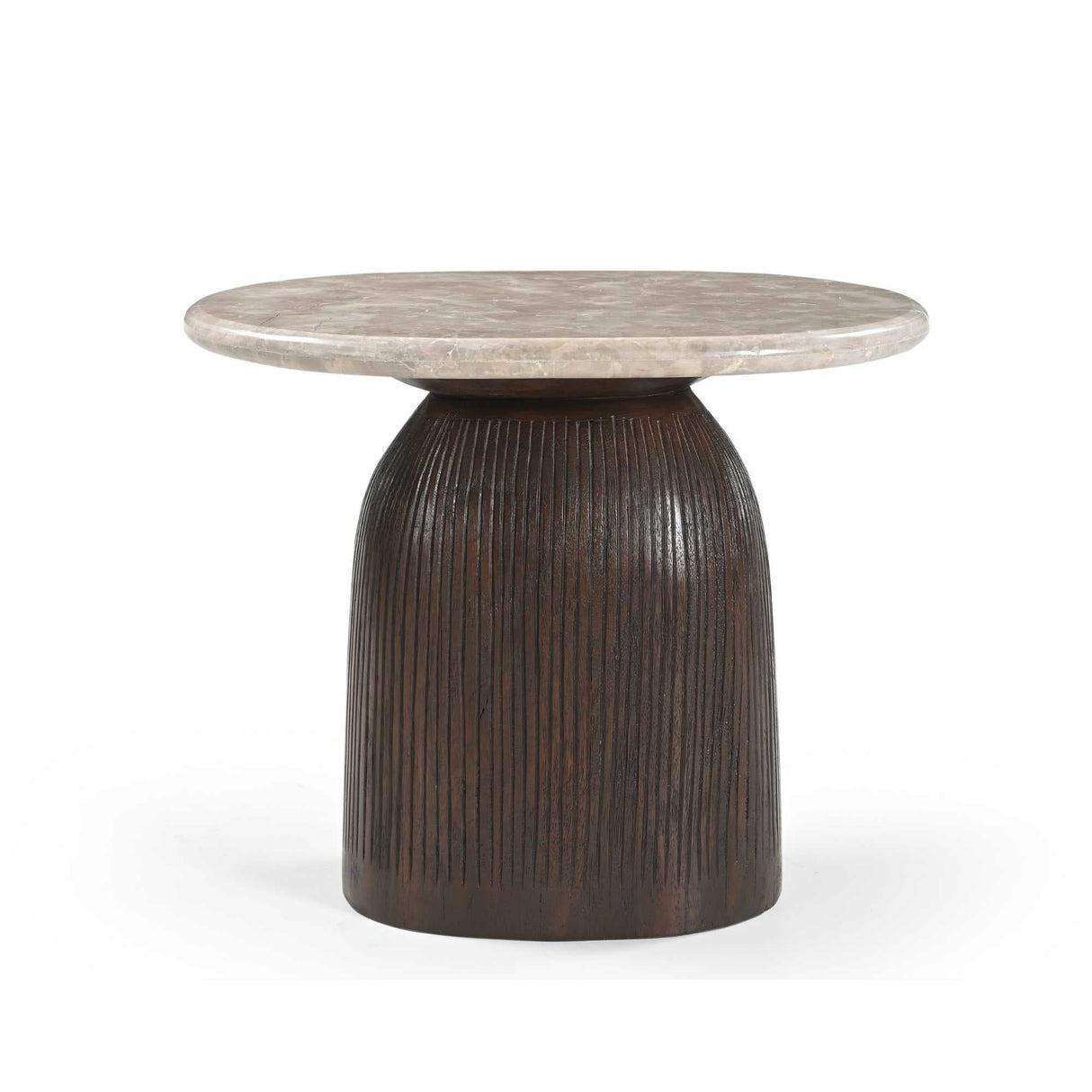 Bijzettafel - Bruin - Marmer - Mangohout - 60 cm End Tables Starfurn