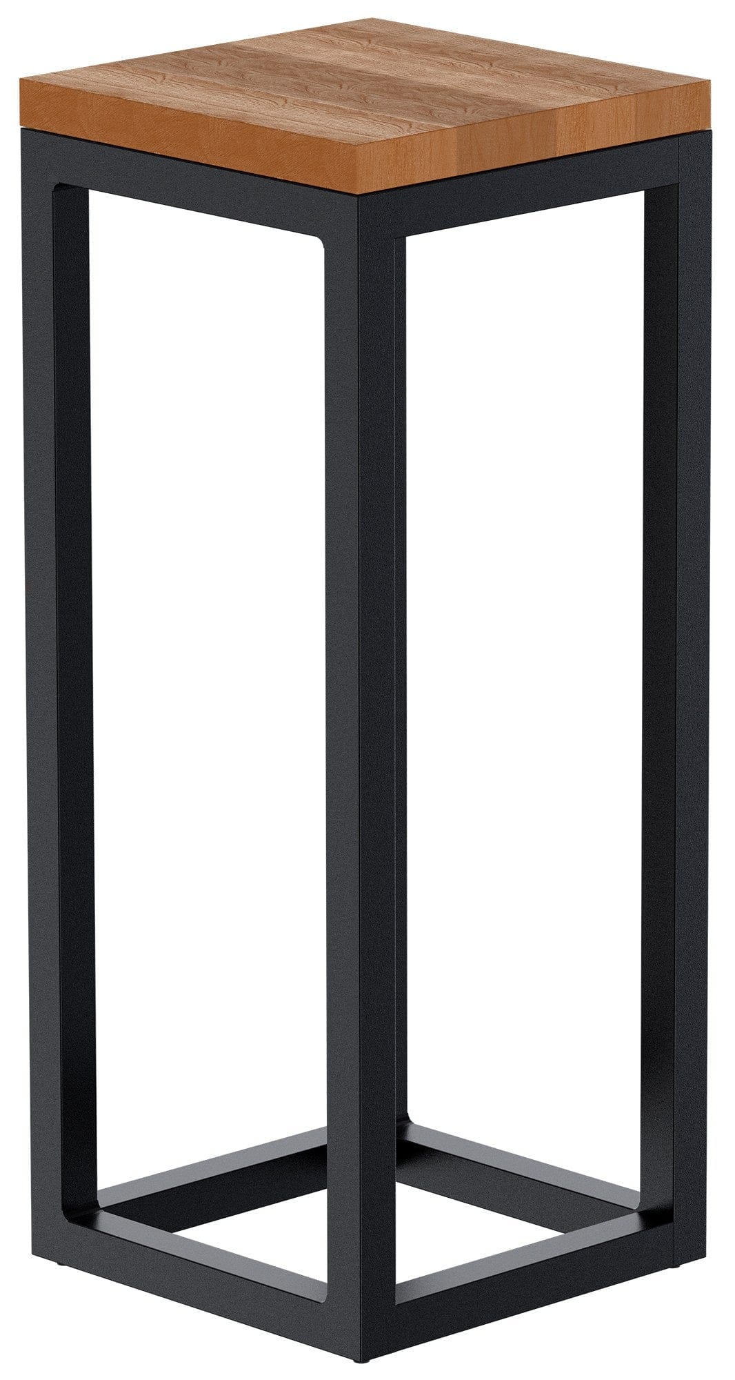 Bijzettafel Manteo – Massief Eiken Tafelblad – Zwart Metalen Frame – Modern Design – Diverse Maten Bijzettafels Knuska