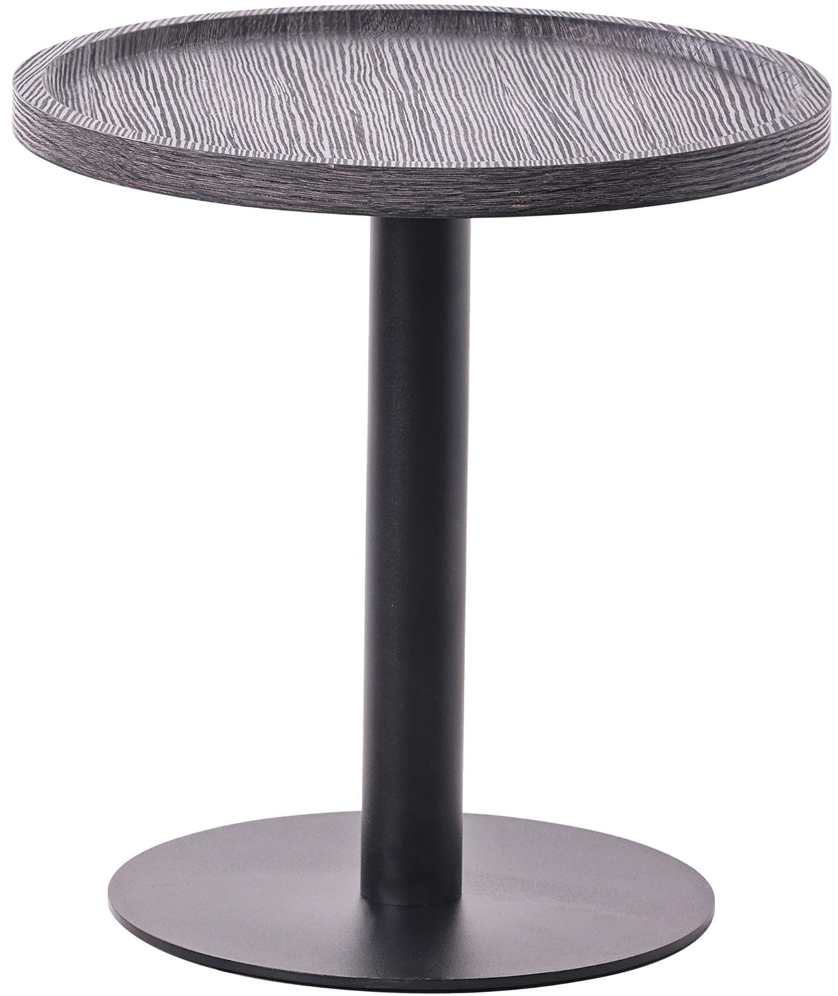 Bijzettafel Set Aspen (2-delig) – Rond – Hout & Zwart Metaal – Modern Design End Tables Knuska