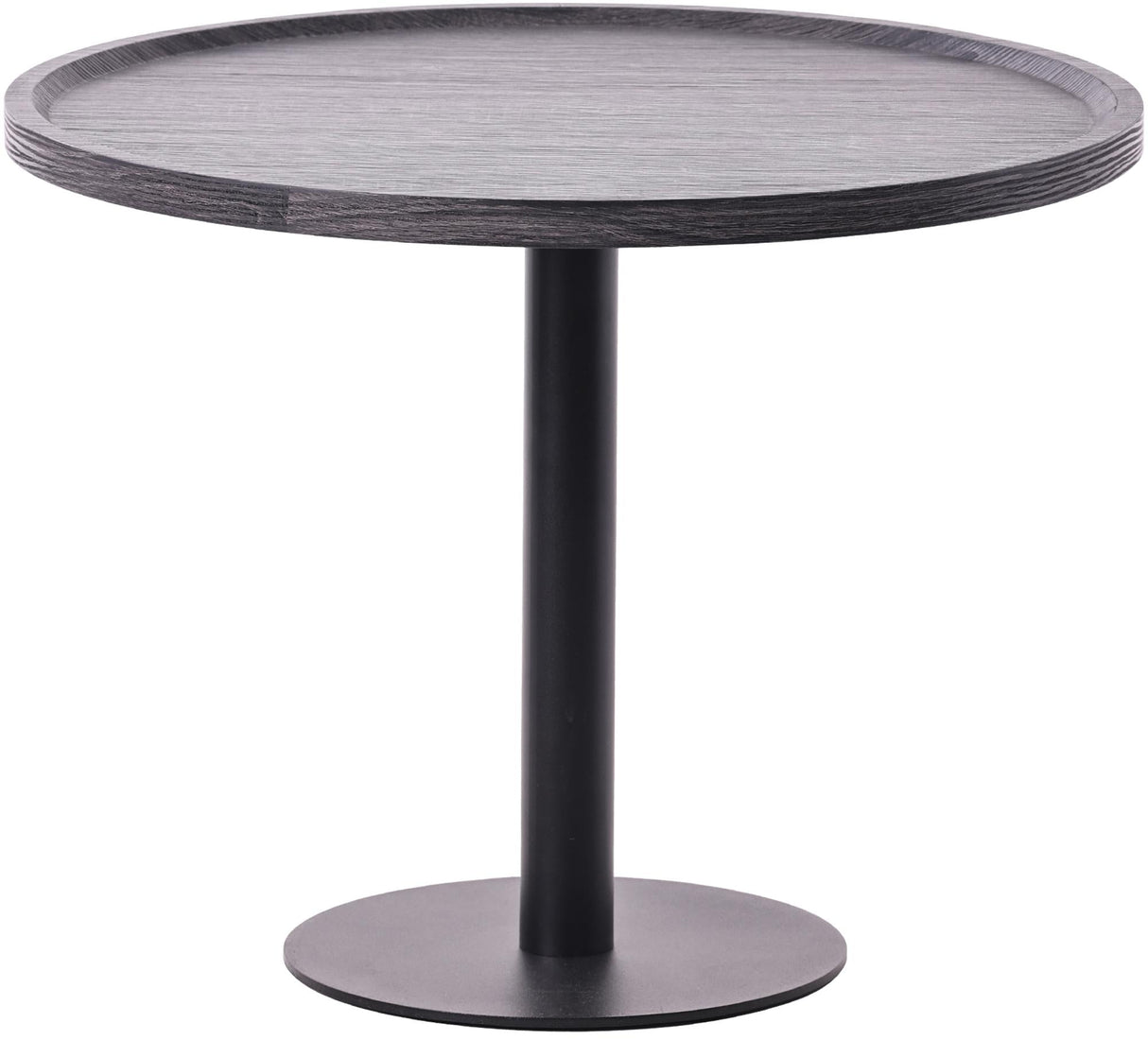 Bijzettafel Set Aspen (2-delig) – Rond – Hout & Zwart Metaal – Modern Design End Tables Knuska
