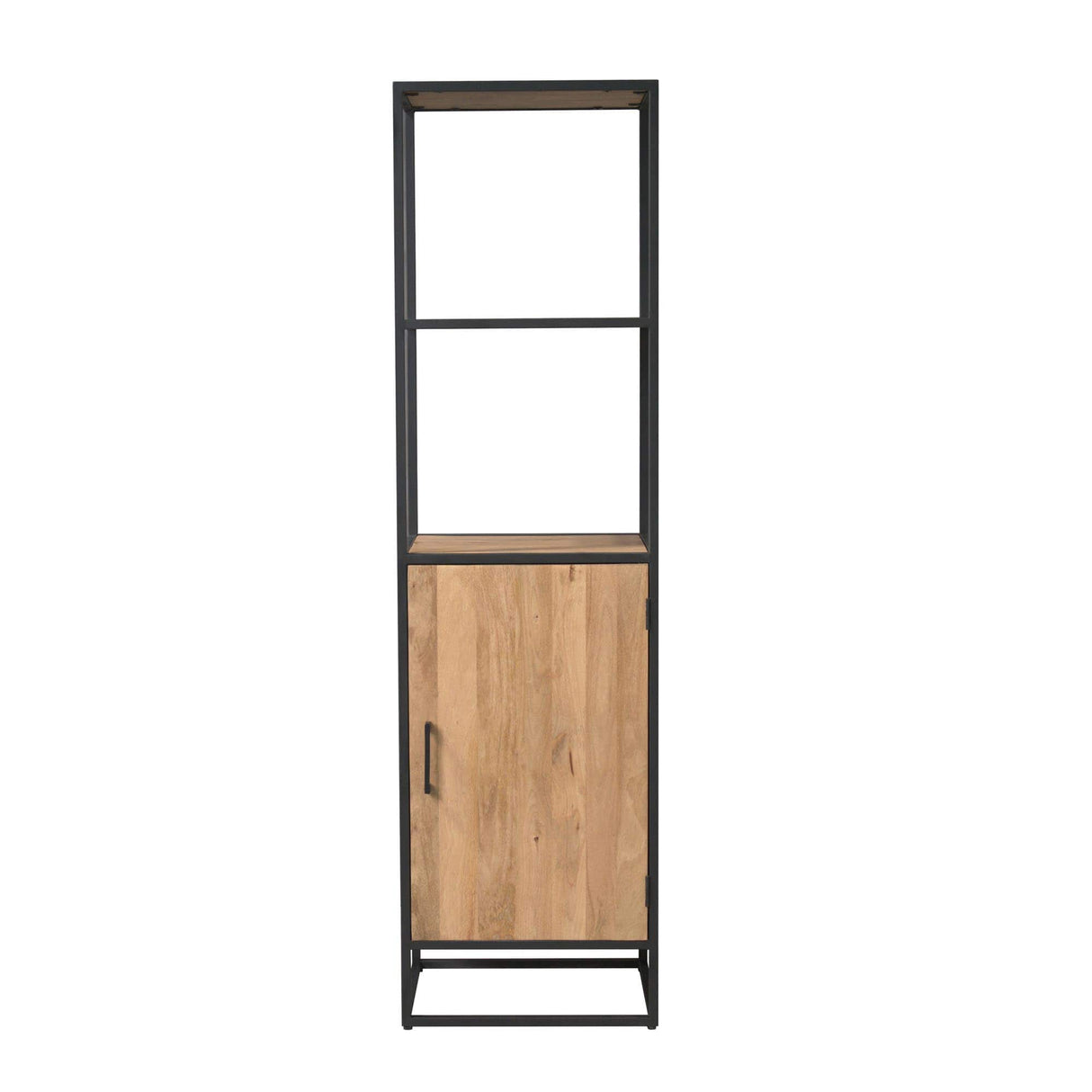 Boekenkast - Naturel - Mangohout - 55 cm - 1 Deur Bookcases & Standing Shelves Starfurn