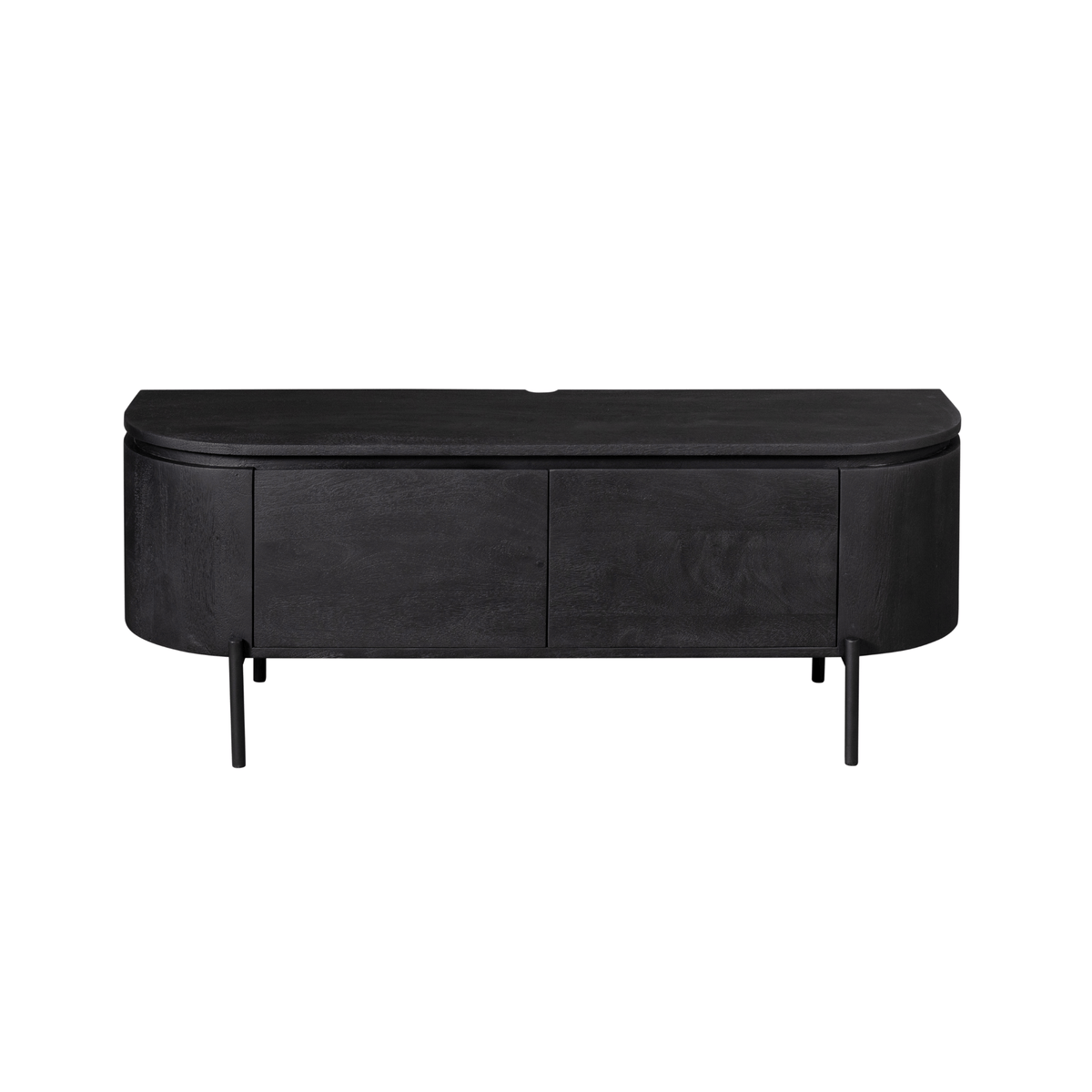 Compact Tv-meubel - Zwart Mangohout - 120 cm - Zwevend of Staand Entertainment Centers & TV Stands Starfurn