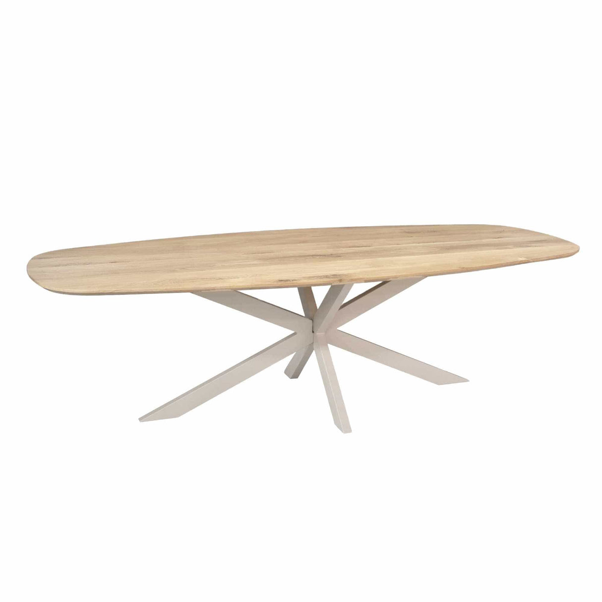 Deens Ovale Eettafel - Naturel Eikenhout - 280 cm - Zandkleurige Poot Kitchen & Dining Room Tables Starfurn