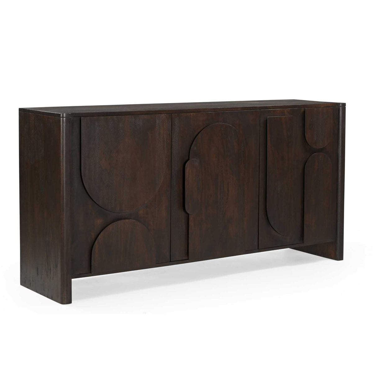 Design Dressoir - Bruin Mangohout - 160 cm - Organische Vormen Buffets Starfurn