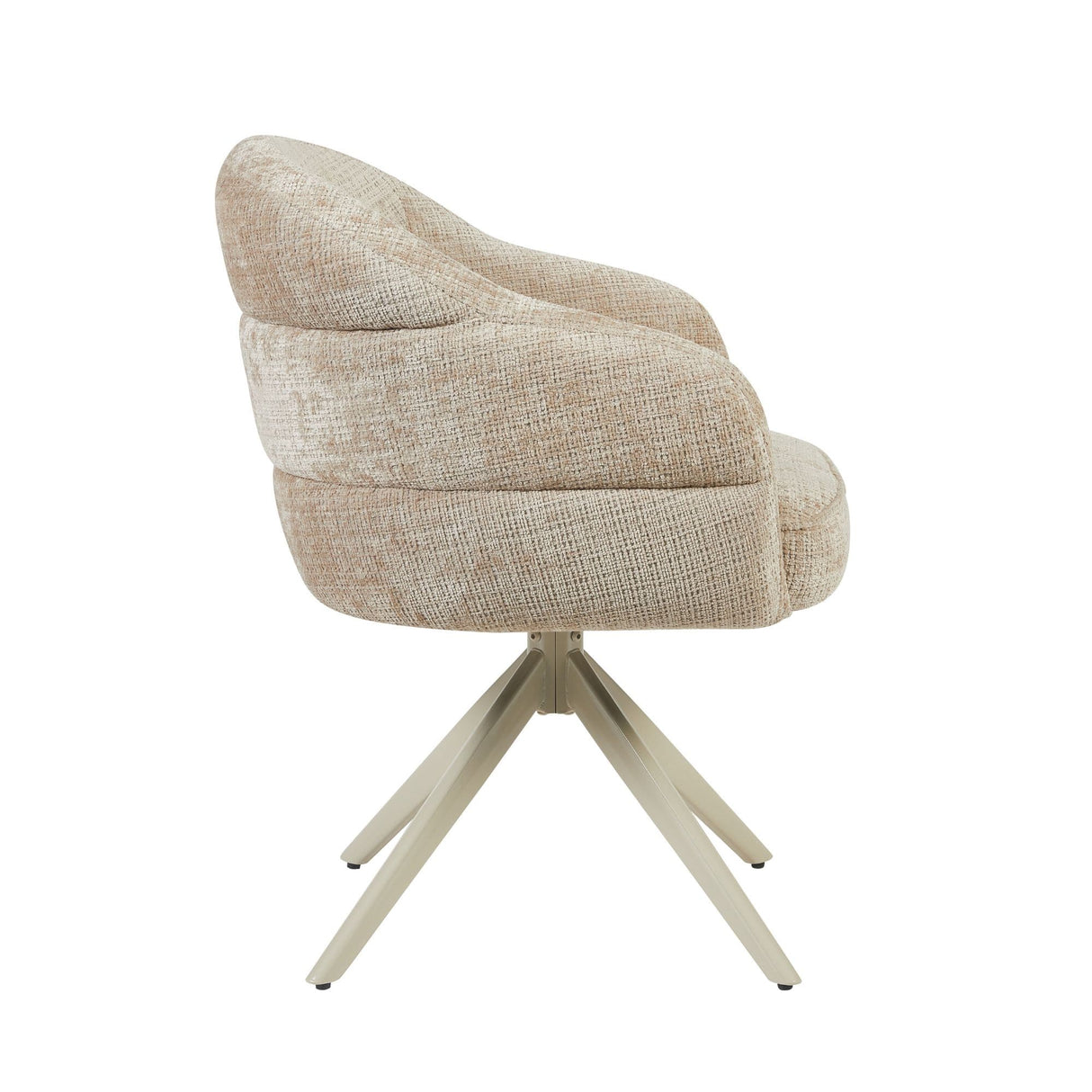 Eetkamerstoel Bella | Beige | Poot Sand | Met armleuning Starfurn