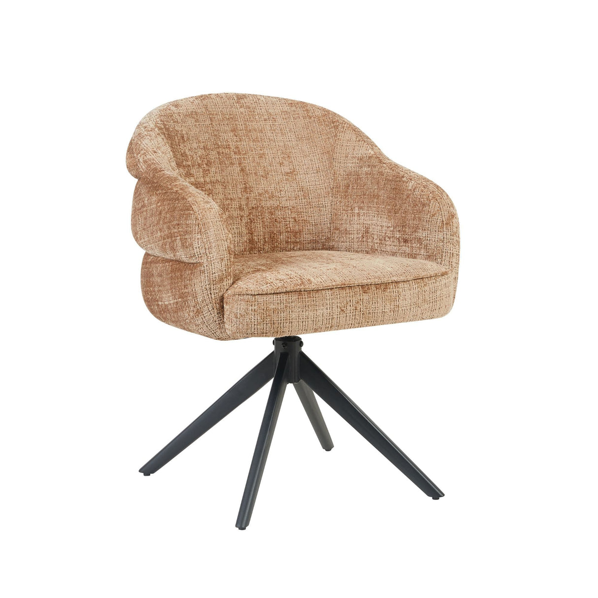 Eetkamerstoel Bella | Cinnamon | Poot Black | Met armleuning Starfurn