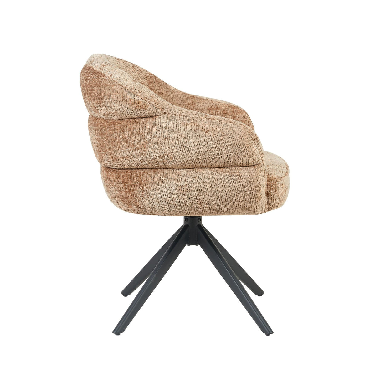Eetkamerstoel Bella | Cinnamon | Poot Black | Met armleuning Starfurn