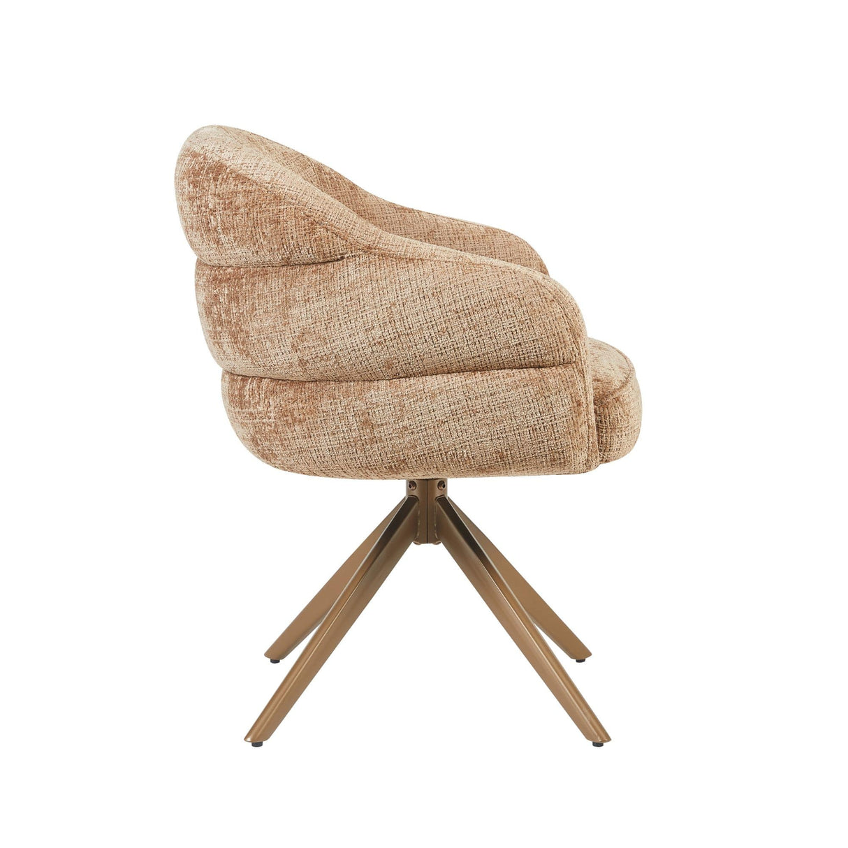 Eetkamerstoel Bella | Cinnamon | Poot Bronze | Met armleuning Starfurn