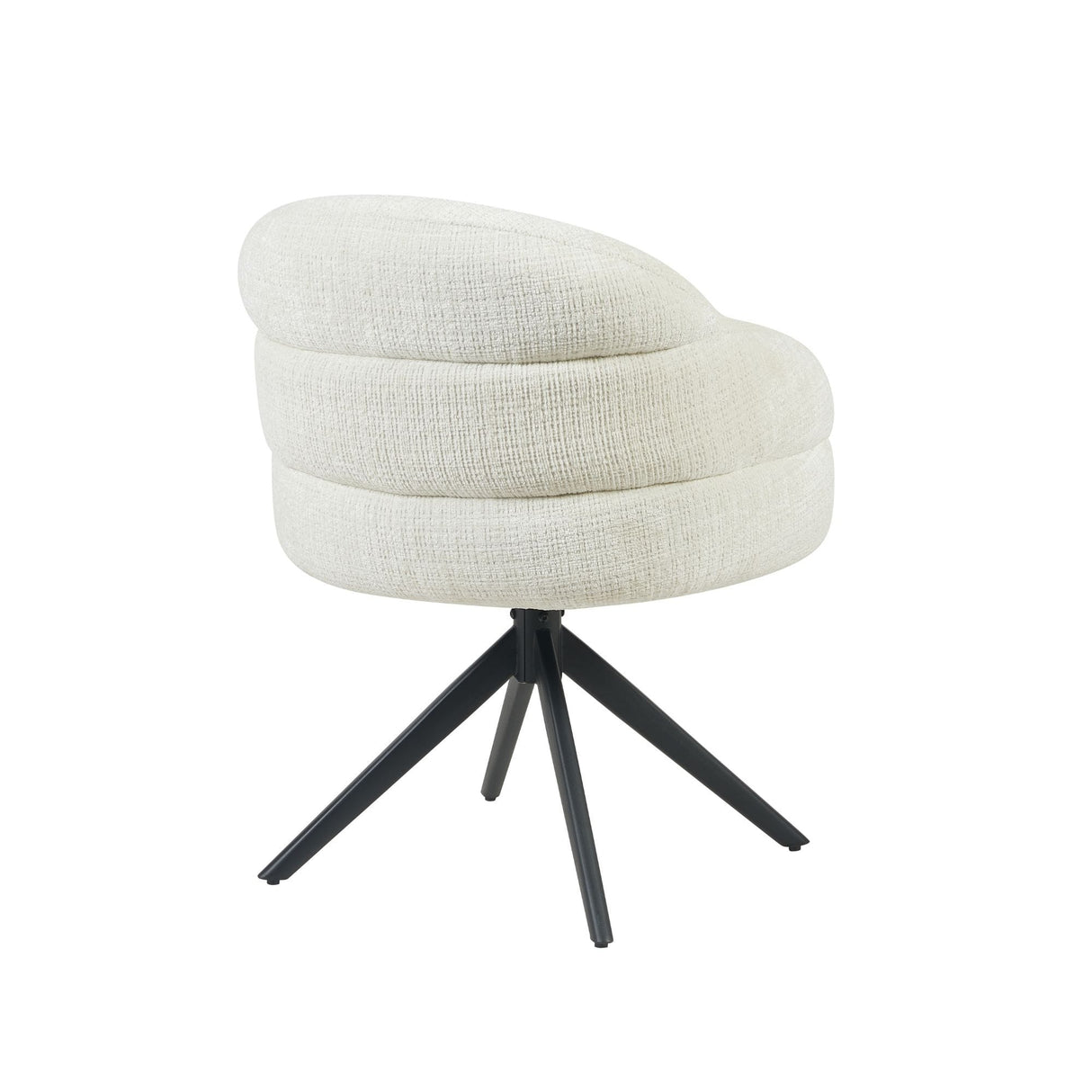 Eetkamerstoel Bella | Off White | Poot Black | Met armleuning Starfurn