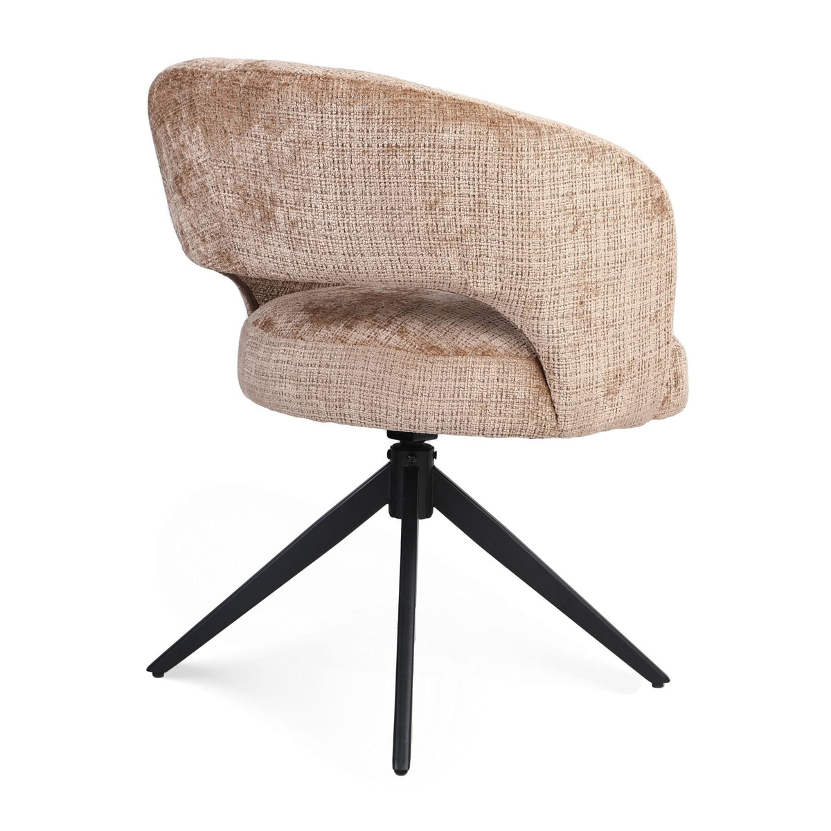 Eetkamerstoel Demi | Cinnamon | Poot Black | Met armleuning Starfurn