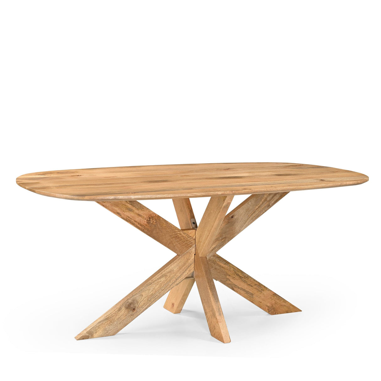 Eettafel Deens Ovaal Runa met Houten Onderstel 200 Benoa