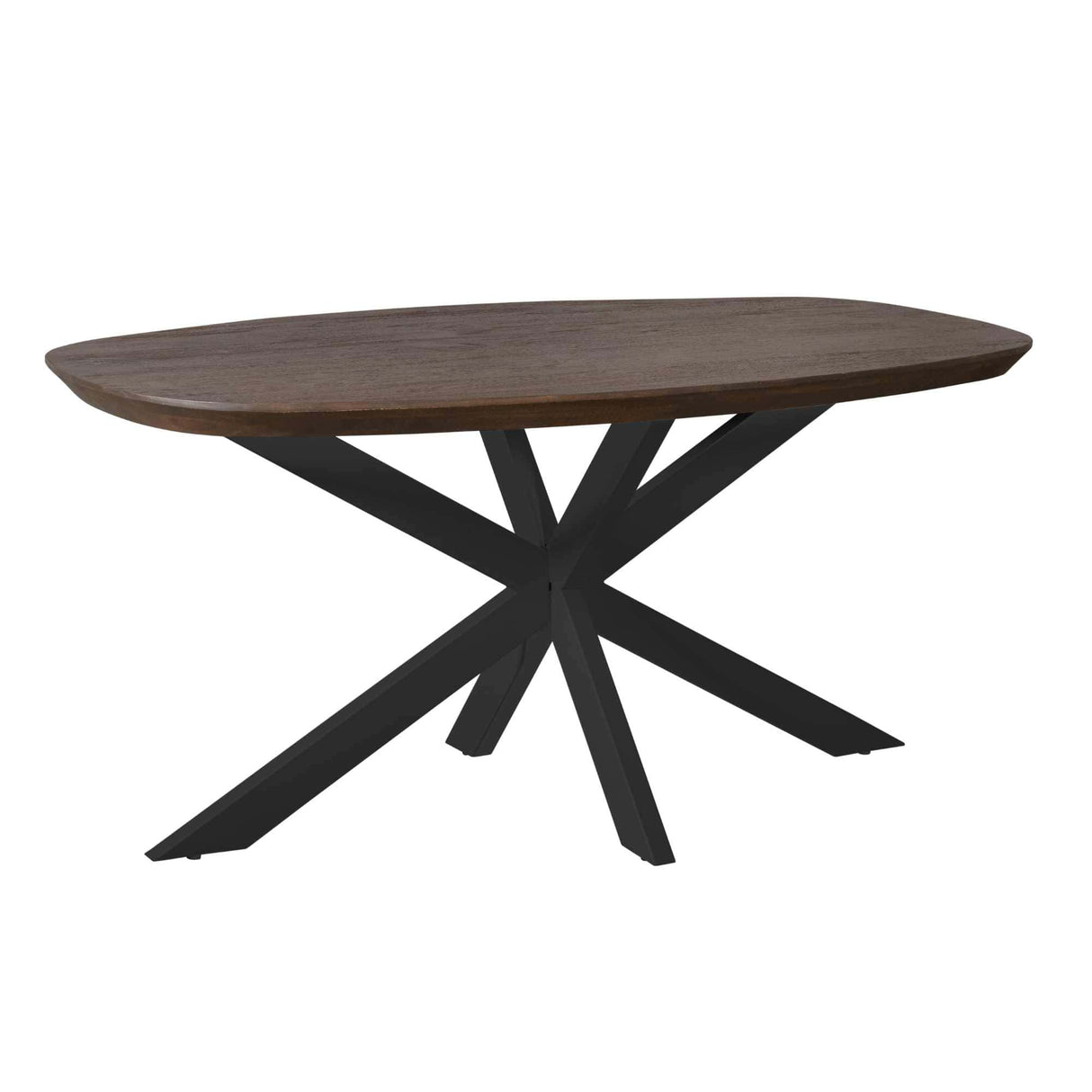 Eettafel Madison Brown | 160 cm | Deens Ovaal | Poot Black Starfurn