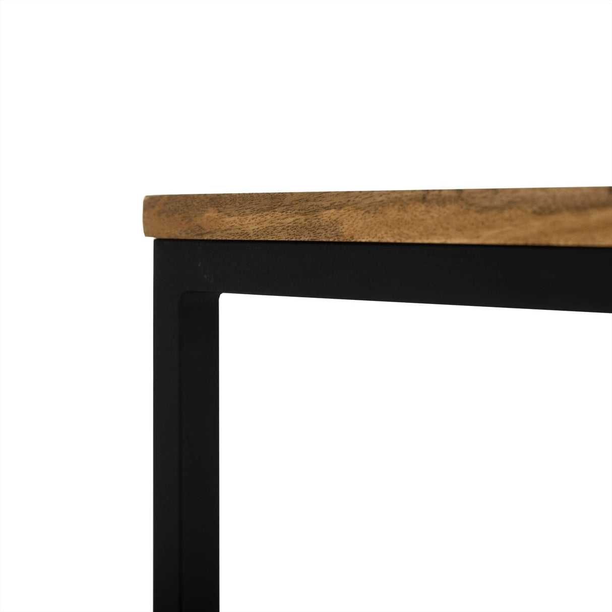 Industriële Bijzettafel van Mangohout met Stalen Frame – Compact Design Benoa