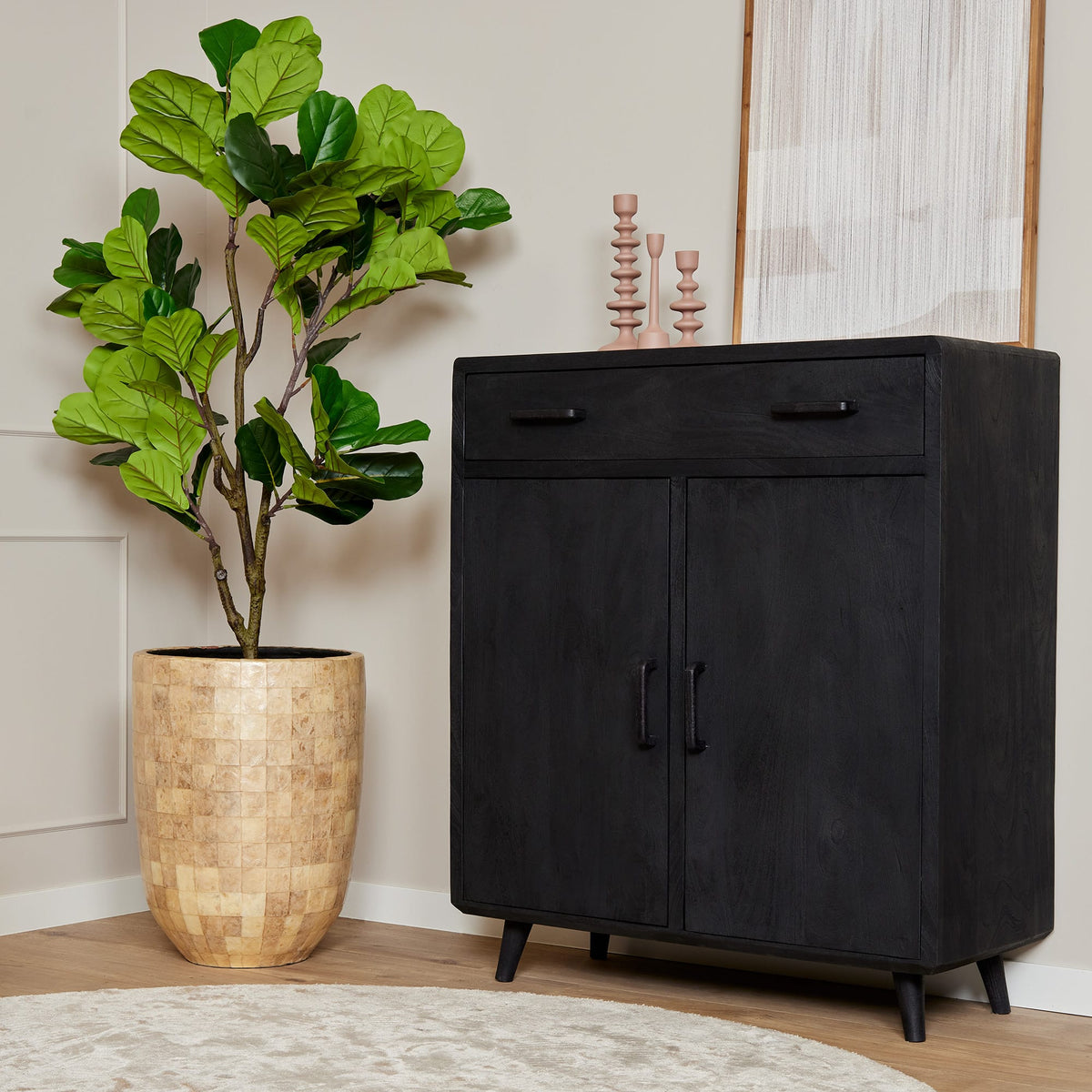 Kabinet Kast Omaha Zwart 100 cm Starfurn