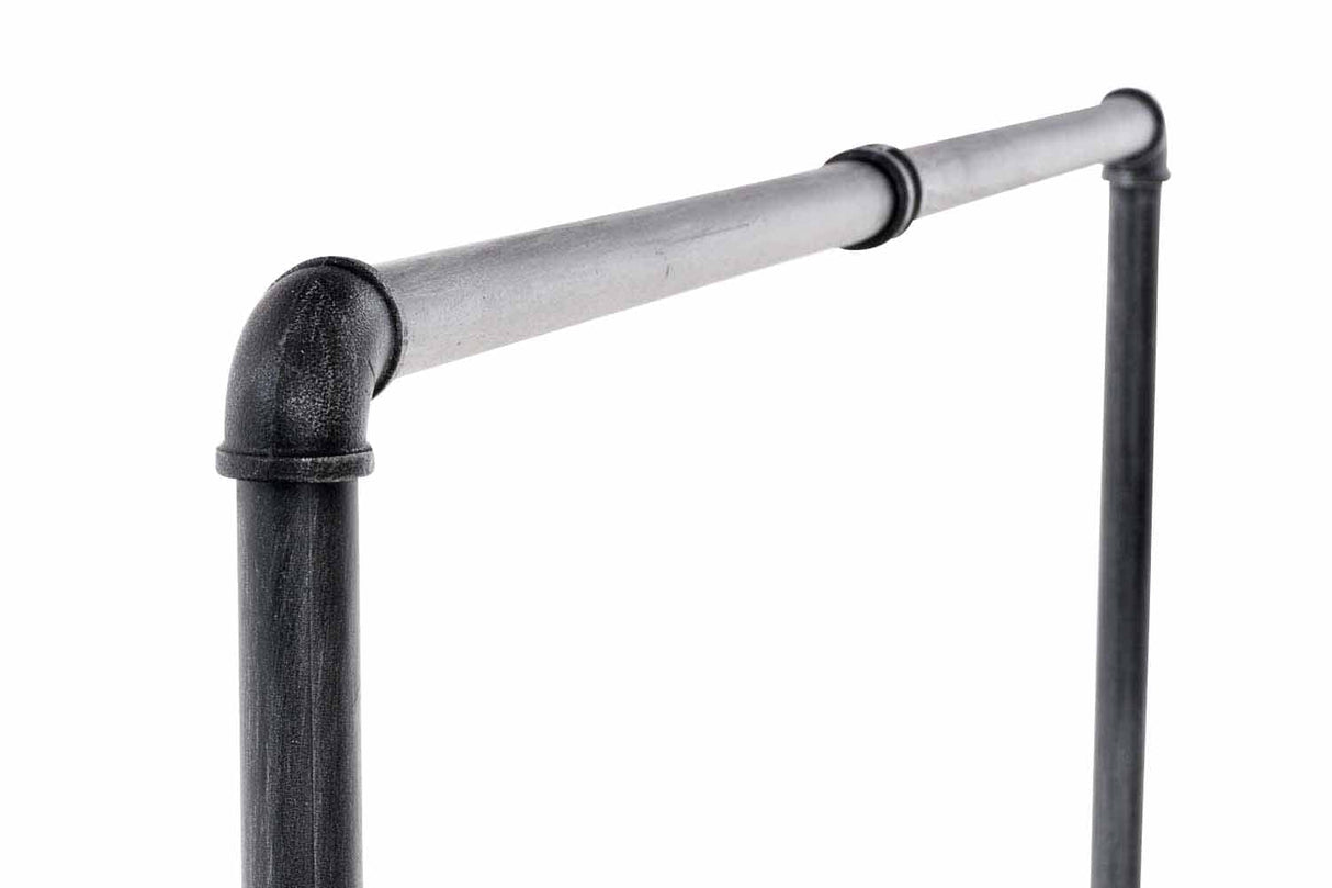 Kledingrek Jersey – Metaal – Zilver – Industrieel Design – Verstelbare Breedte Kapstok Knuska