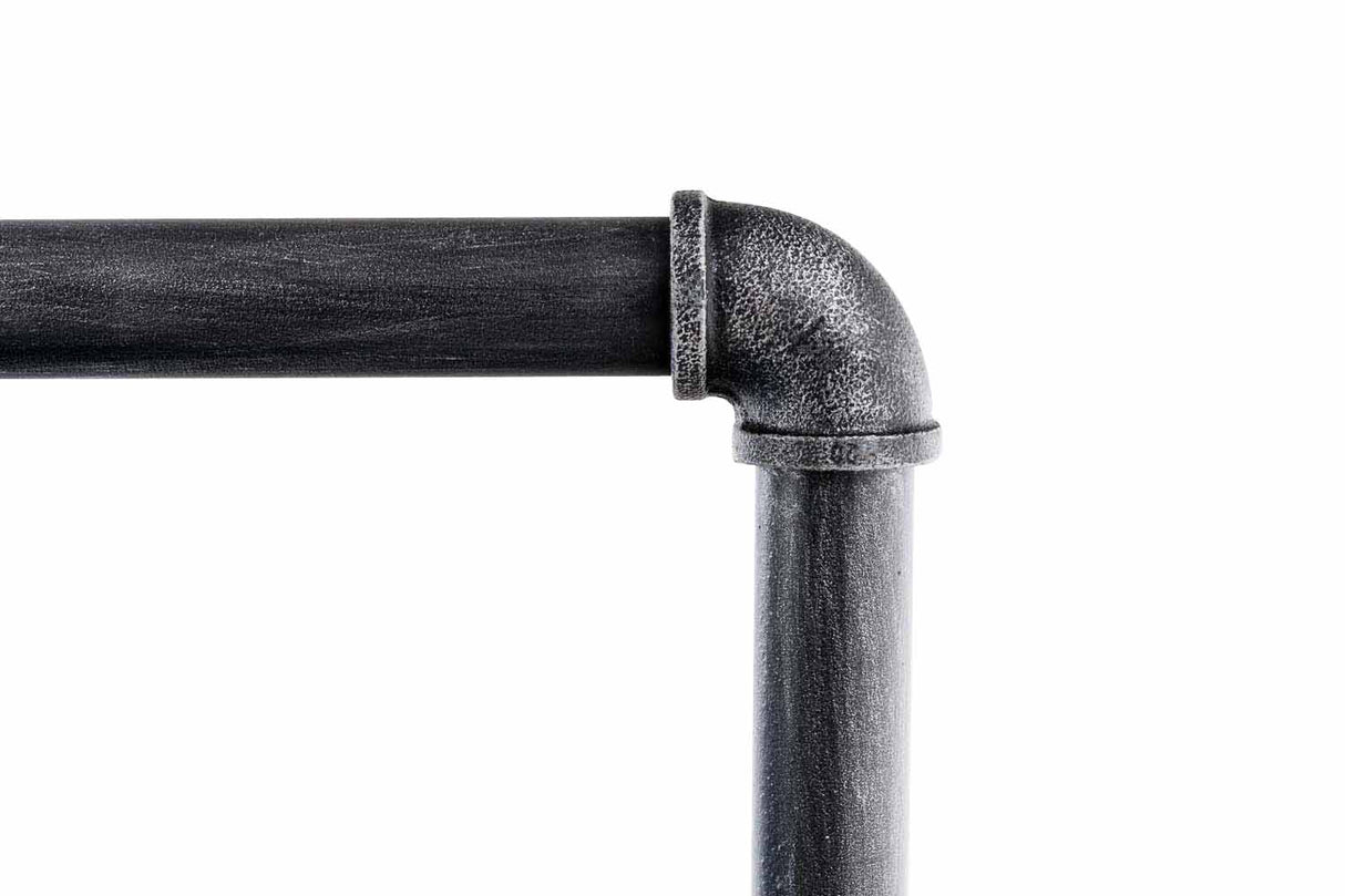 Kledingrek Jersey – Metaal – Zilver – Industrieel Design – Verstelbare Breedte Kapstok Knuska