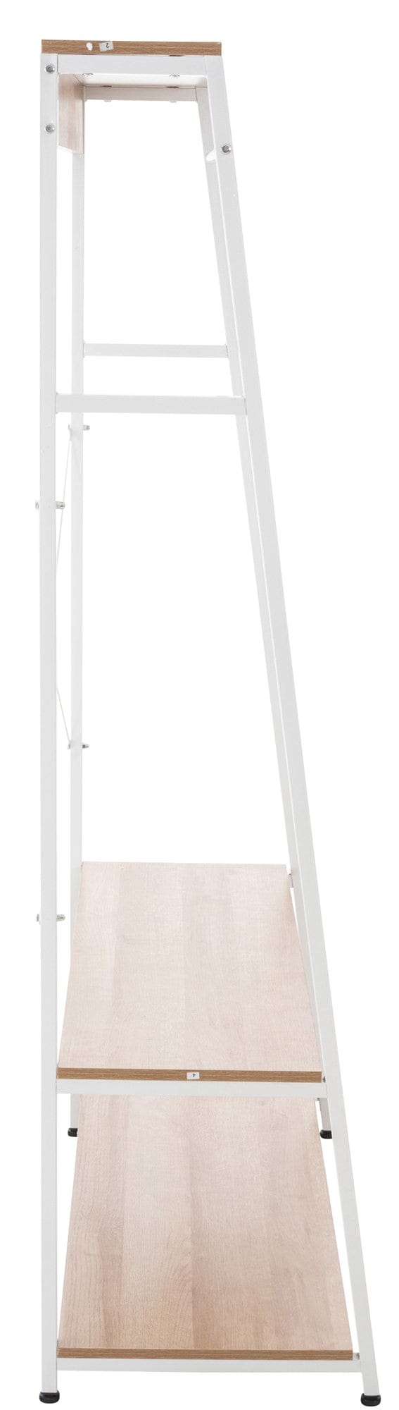 Kledingrek Luton met Legplanken – Hout & Metaal – Naturel/Wit – Modern Design Kapstok Knuska