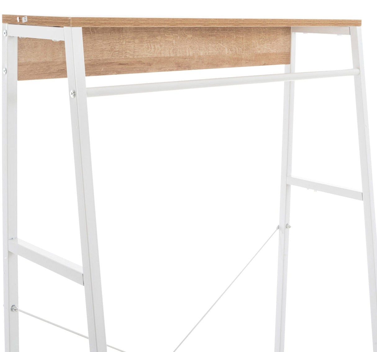 Kledingrek Luton met Legplanken – Hout & Metaal – Naturel/Wit – Modern Design Kapstok Knuska