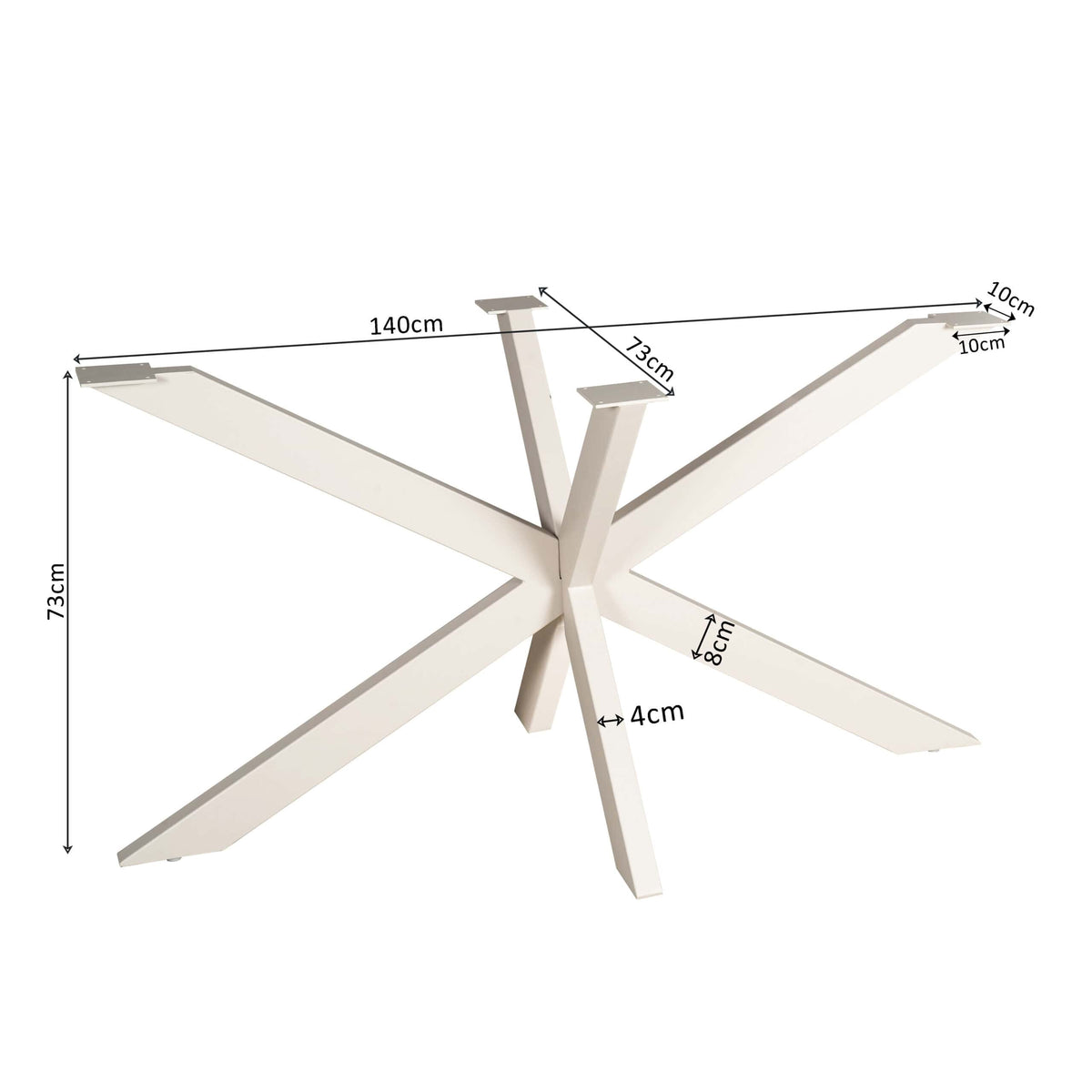 Matrixpoot Zand Ovaal/Rechthoek 140 cm Koker 4x8 cm Starfurn