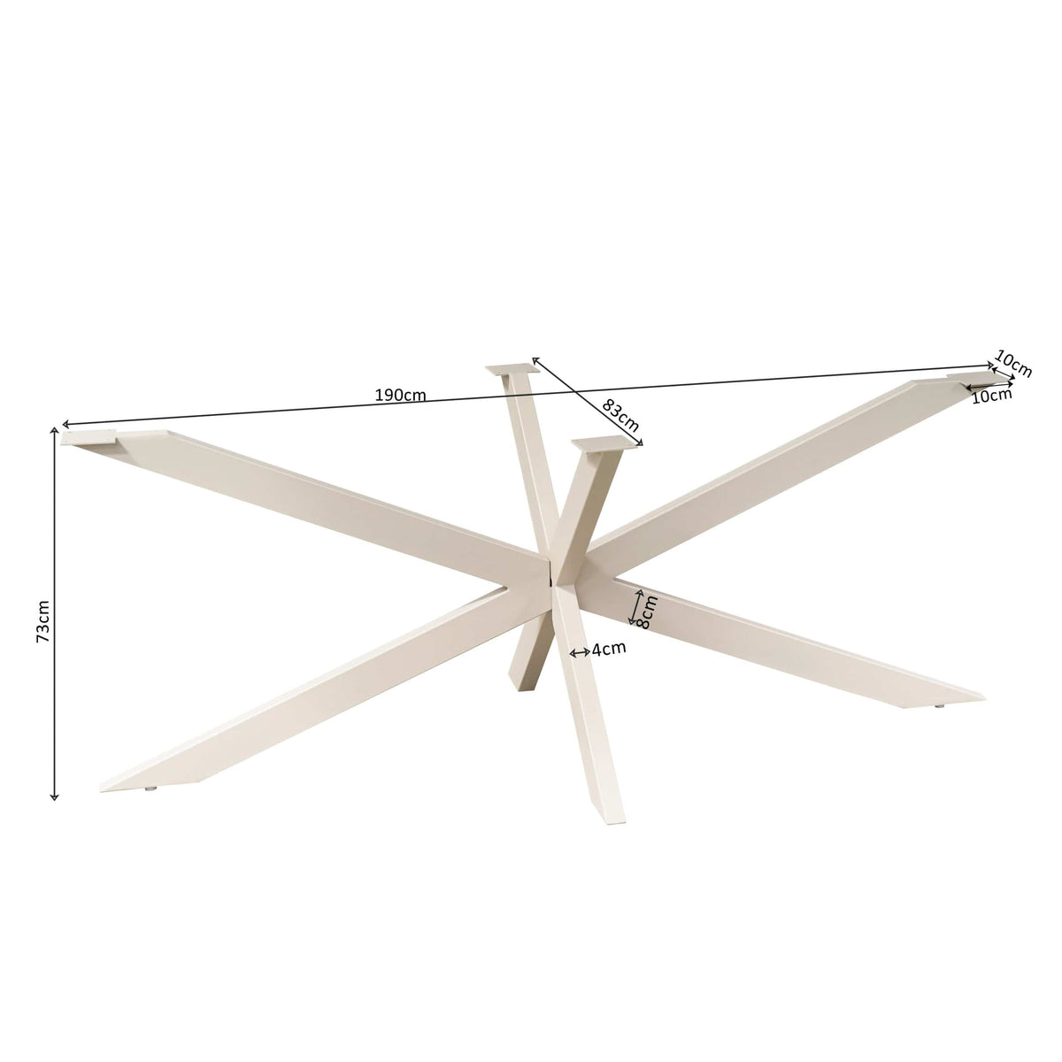Matrixpoot Zand Ovaal/Rechthoek 190 cm Koker 4x8 cm Starfurn