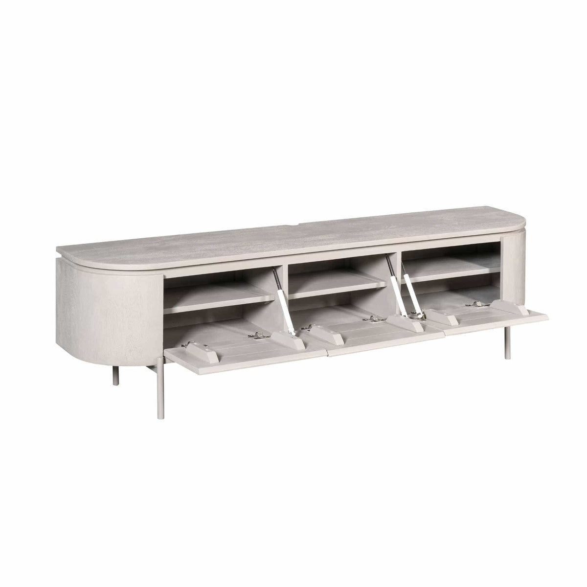 Modern Tv-meubel - Taupe Mangohout - 160 cm - Zwevend of Staand Entertainment Centers & TV Stands Starfurn