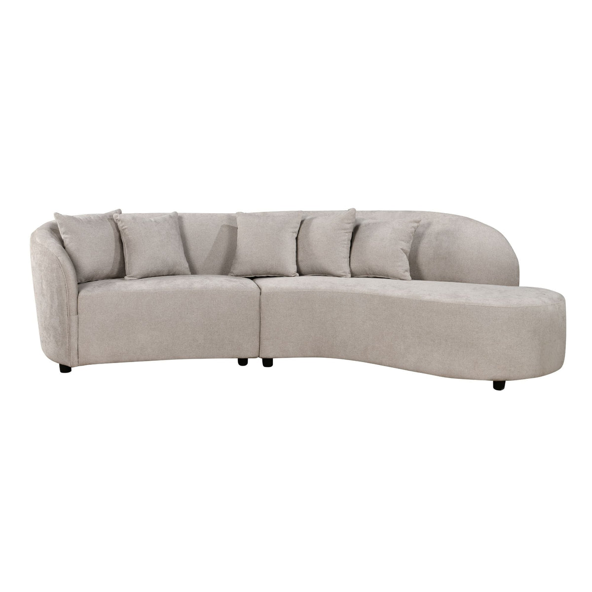 MySofa Novi Hoekbank Licht Grijs 3 zits + Lounge R Starfurn