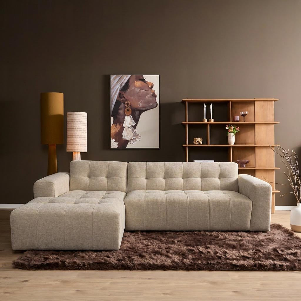 MySofa Ruby Hoekbank Beige Lounge L + 2,5 zits AR Starfurn
