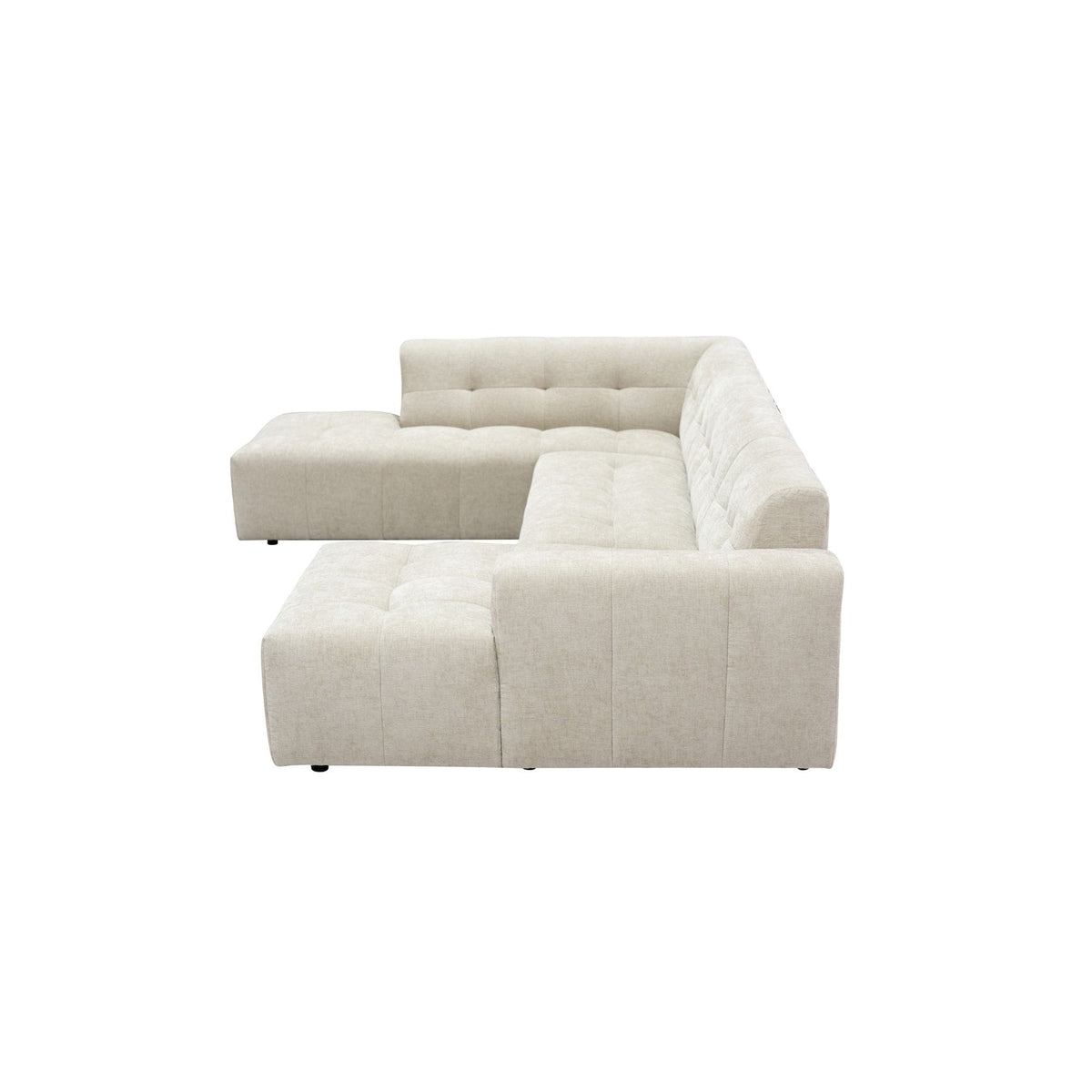MySofa Ruby U-bank Beige Ottomane L + 2,5 + Lounge R Starfurn