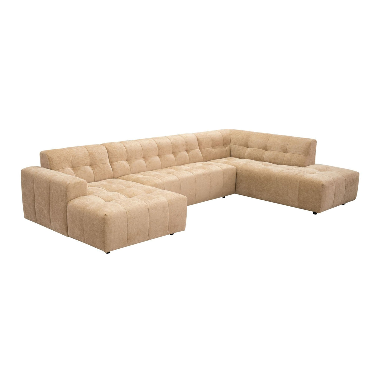 MySofa Ruby U-bank Camel Lounge L + 2,5 + Ottomane R Starfurn