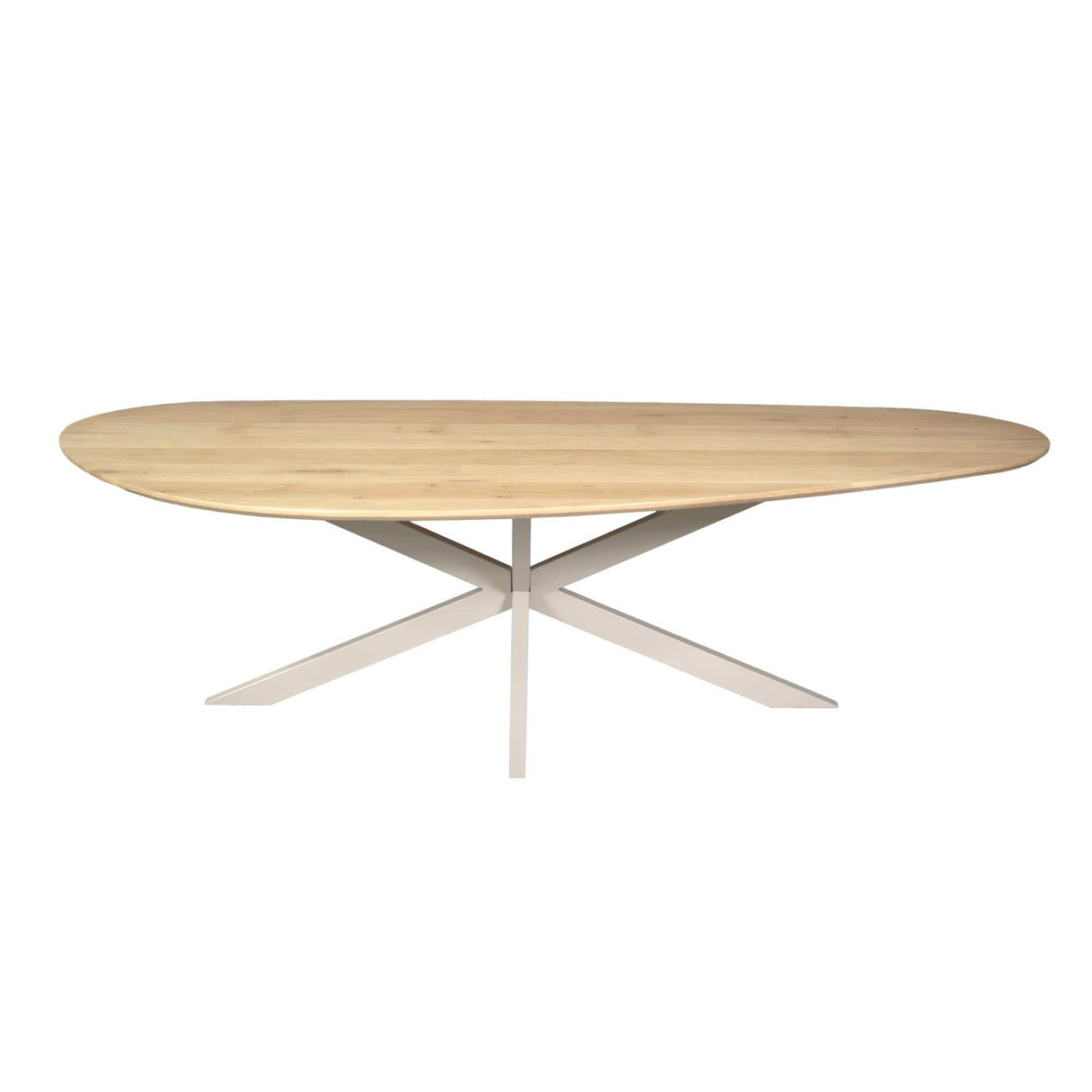 Organische Eettafel - Naturel Eikenhout - 240 cm - Zandkleurige Poot Kitchen & Dining Room Tables Starfurn