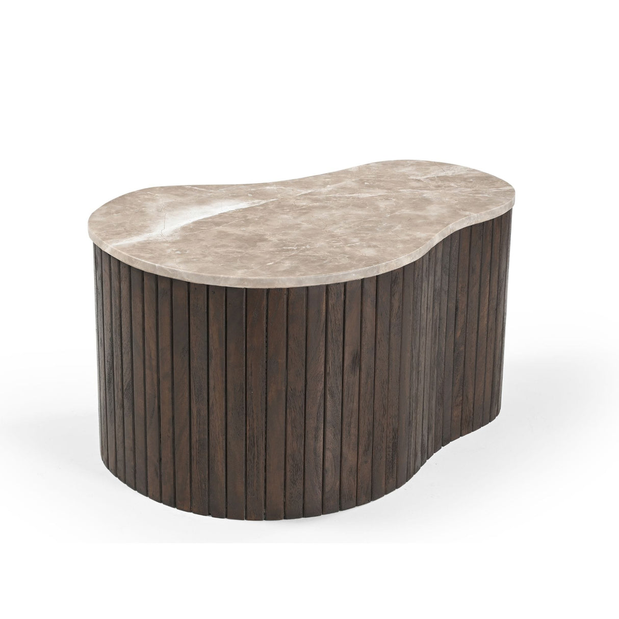Organische Salontafel - Bruin Mangohout & Marmer - 70 cm Coffee Tables Starfurn