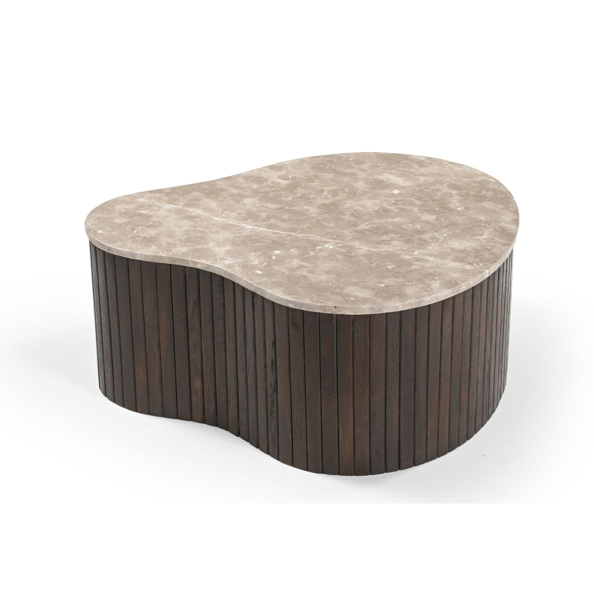 Organische Salontafel - Bruin Mangohout & Marmer - 84 cm Coffee Tables Starfurn